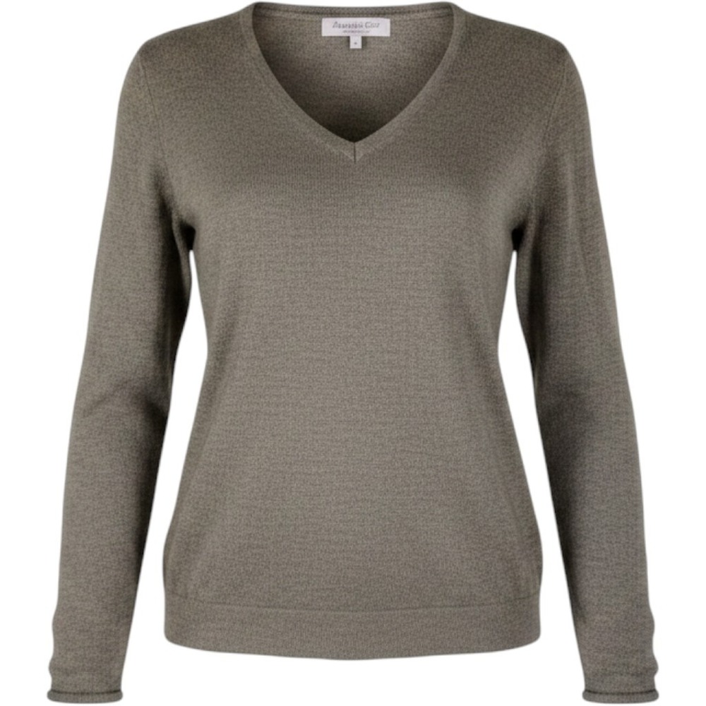 Brunella Gori Womens L Merino 100% Wool Brown Sweater Italian Luxury Capsule